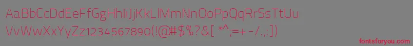 ThaitilliumImprovedRegular2 Font – Red Fonts on Gray Background