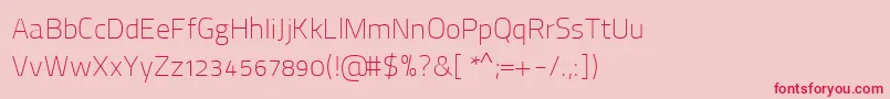 ThaitilliumImprovedRegular2 Font – Red Fonts on Pink Background