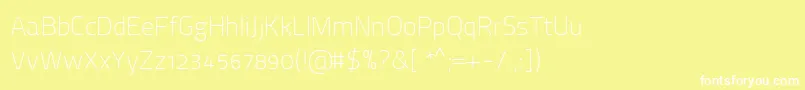 ThaitilliumImprovedRegular2 Font – White Fonts on Yellow Background