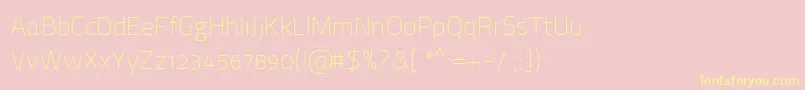 ThaitilliumImprovedRegular2 Font – Yellow Fonts on Pink Background