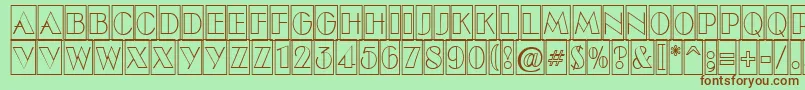 ABenttitulcmotlnr Font – Brown Fonts on Green Background