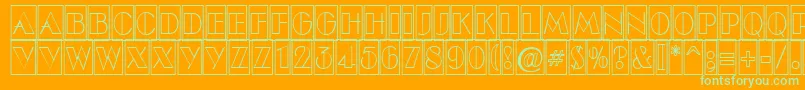 ABenttitulcmotlnr Font – Green Fonts on Orange Background