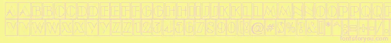 ABenttitulcmotlnr Font – Pink Fonts on Yellow Background