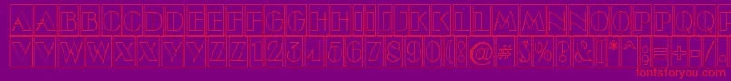 ABenttitulcmotlnr Font – Red Fonts on Purple Background