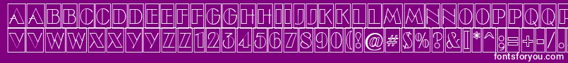 ABenttitulcmotlnr Font – White Fonts on Purple Background