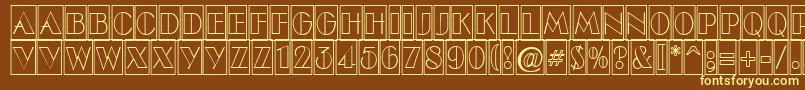 Шрифт ABenttitulcmotlnr – жёлтые шрифты на коричневом фоне