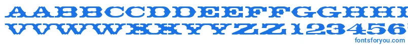 Thunderbirddreg Font – Blue Fonts on White Background