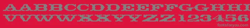 Thunderbirddreg Font – Gray Fonts on Red Background