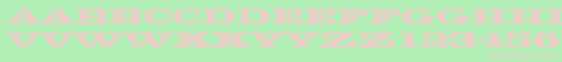 Thunderbirddreg Font – Pink Fonts on Green Background