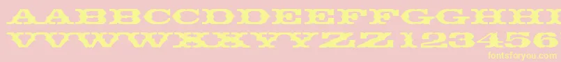 Thunderbirddreg Font – Yellow Fonts on Pink Background