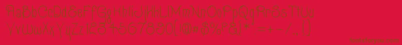 Quixotte Font – Brown Fonts on Red Background