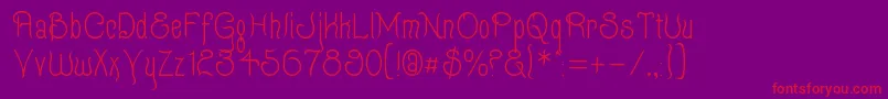 Quixotte Font – Red Fonts on Purple Background