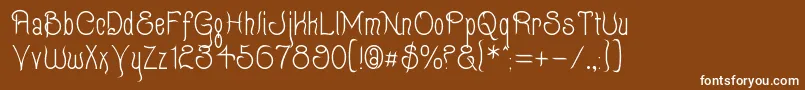 Quixotte Font – White Fonts on Brown Background