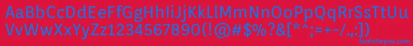 OrientaRegular Font – Blue Fonts on Red Background