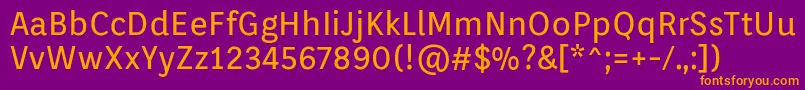 OrientaRegular Font – Orange Fonts on Purple Background