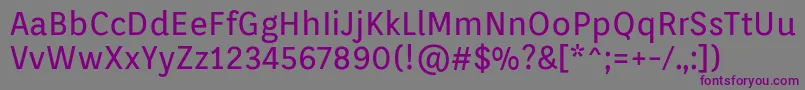 Шрифт OrientaRegular – фиолетовые шрифты на сером фоне