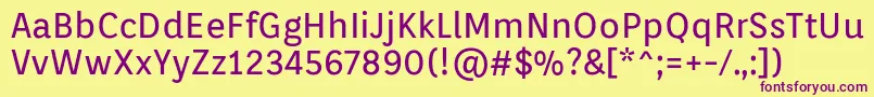 Шрифт OrientaRegular – фиолетовые шрифты на жёлтом фоне