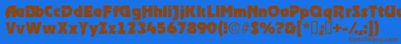 Tenacessk Font – Brown Fonts on Blue Background