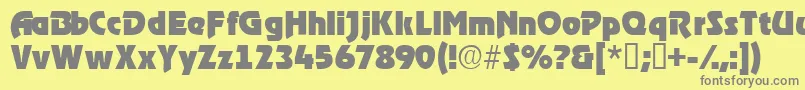 Tenacessk-Schriftart – Graue Schriften auf gelbem Hintergrund