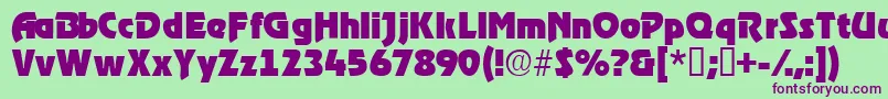 Tenacessk Font – Purple Fonts on Green Background