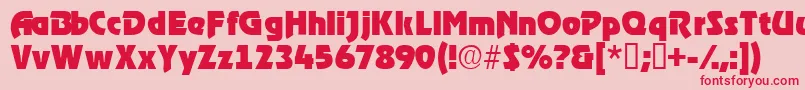 Tenacessk Font – Red Fonts on Pink Background