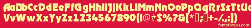 Tenacessk Font – Yellow Fonts on Red Background