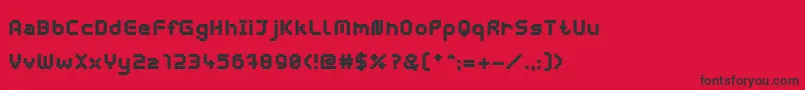 Шрифт WebpixelBitmapBlack – чёрные шрифты на красном фоне