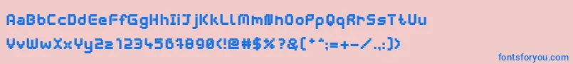 Шрифт WebpixelBitmapBlack – синие шрифты на розовом фоне