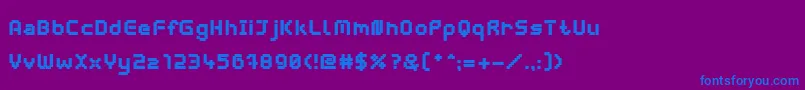 Fonte WebpixelBitmapBlack – fontes azuis em um fundo violeta