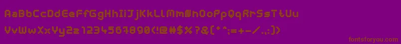 Шрифт WebpixelBitmapBlack – коричневые шрифты на фиолетовом фоне