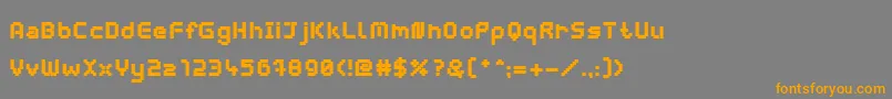 Fonte WebpixelBitmapBlack – fontes laranjas em um fundo cinza