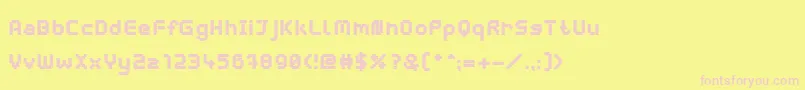 WebpixelBitmapBlack Font – Pink Fonts on Yellow Background