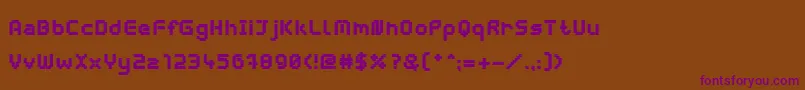 Fonte WebpixelBitmapBlack – fontes roxas em um fundo marrom