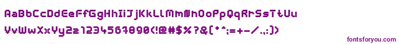 Шрифт WebpixelBitmapBlack – фиолетовые шрифты на белом фоне