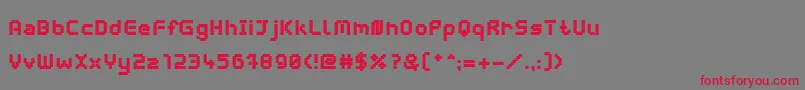 Czcionka WebpixelBitmapBlack – czerwone czcionki na szarym tle