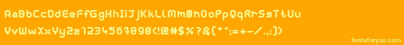 WebpixelBitmapBlack Font – Yellow Fonts on Orange Background