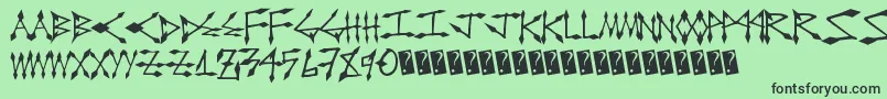 Шрифт Diamondcut – чёрные шрифты на зелёном фоне