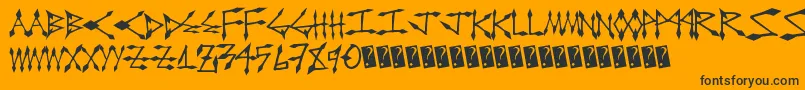 Шрифт Diamondcut – чёрные шрифты на оранжевом фоне