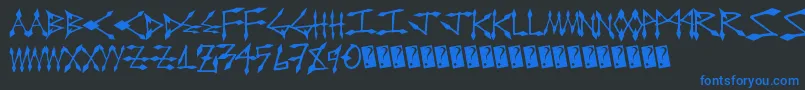 Шрифт Diamondcut – синие шрифты на чёрном фоне