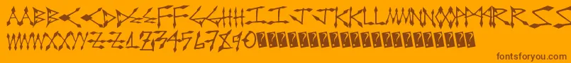Шрифт Diamondcut – коричневые шрифты на оранжевом фоне