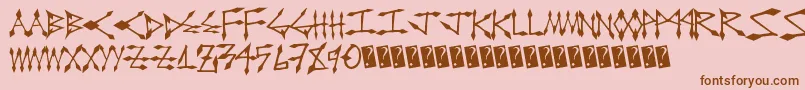 Diamondcut Font – Brown Fonts on Pink Background