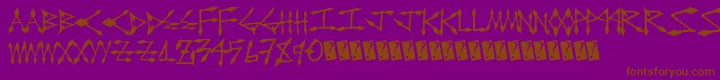 Diamondcut Font – Brown Fonts on Purple Background