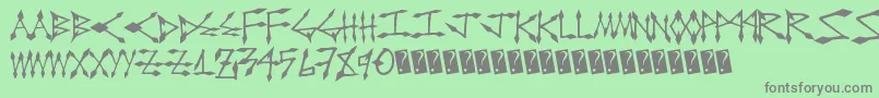 Шрифт Diamondcut – серые шрифты на зелёном фоне