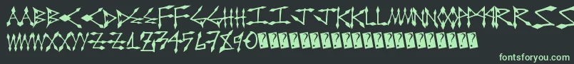 Шрифт Diamondcut – зелёные шрифты на чёрном фоне