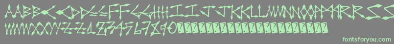Шрифт Diamondcut – зелёные шрифты на сером фоне
