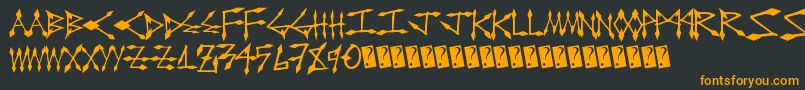 Шрифт Diamondcut – оранжевые шрифты на чёрном фоне