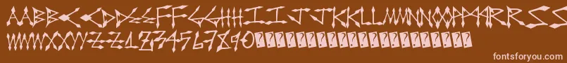 Шрифт Diamondcut – розовые шрифты на коричневом фоне