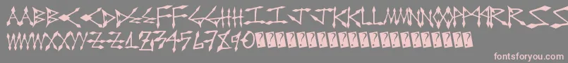 Шрифт Diamondcut – розовые шрифты на сером фоне
