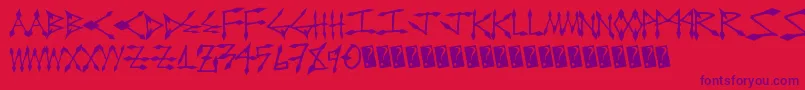 Diamondcut Font – Purple Fonts on Red Background