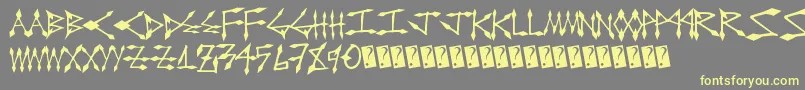 Diamondcut Font – Yellow Fonts on Gray Background